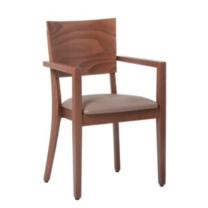 Holzstuhl SLX124 mit Holzzarge und verleimt für die Kantine