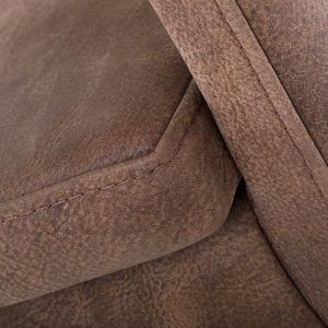 Loungesessel-12494 Leder Nähte Detailansicht Sitzflaeche Vollpolster braun