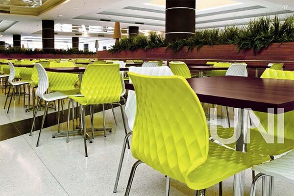 U5 Stühle Kunststoffschale in grün und weiß