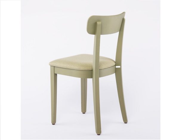 Stuhl 11309 Frankfurter, Bistrostuhl aus Holz in laubgrün
