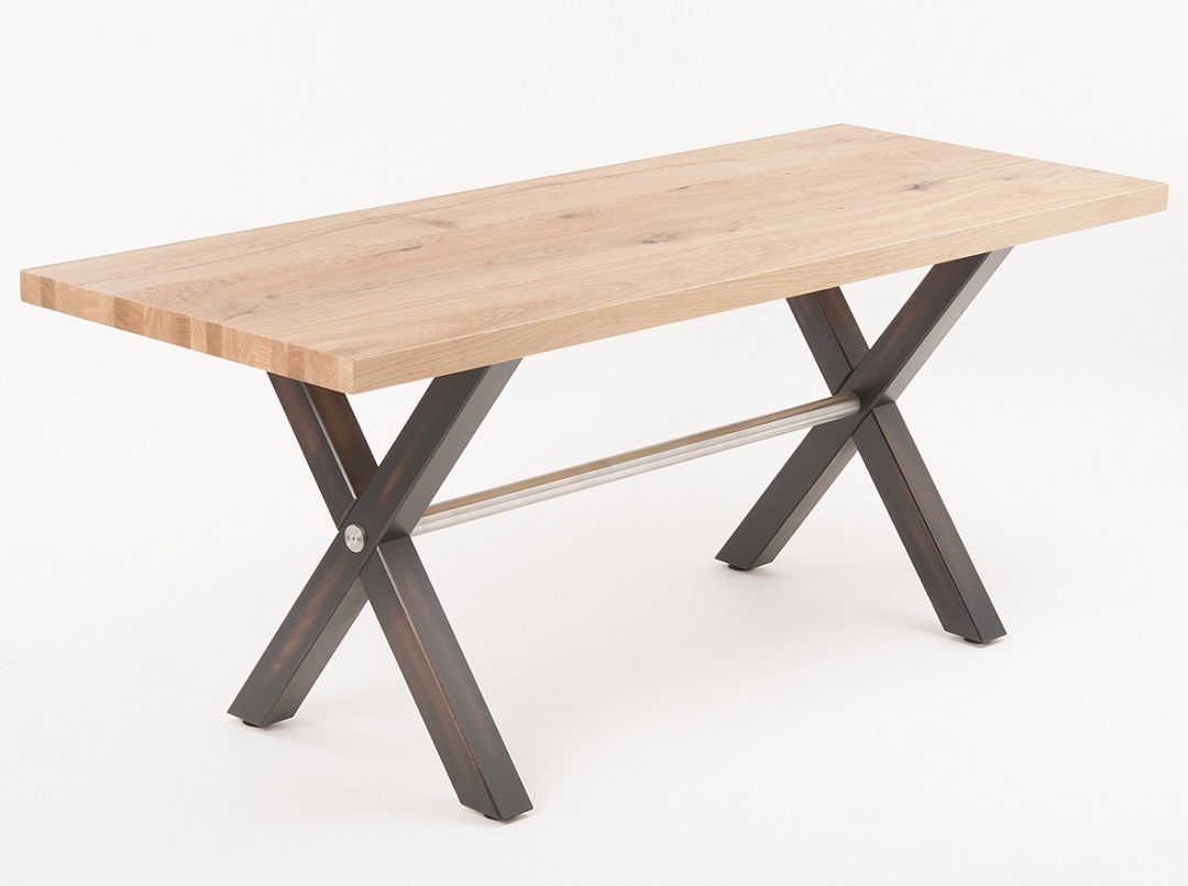 kantinentisch x-formgestell s3019 holz stahl Kantinentisch mit X-Formgestell S3019 aus Holz oder Stahl