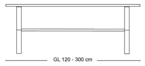 Tische X-Form-Gestell Tischmaße