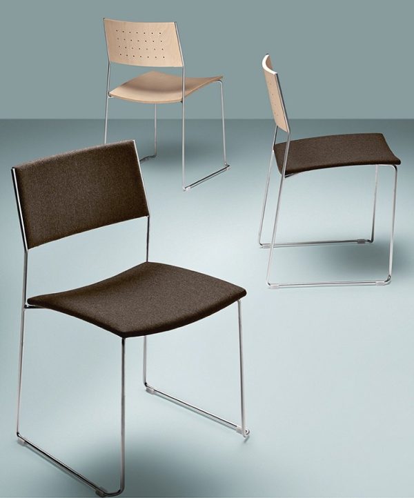 Duo Mehrzweckstühle, ungepolstert, Sitz gepolstert, Sitz und Rücken gepolstert